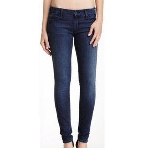 MOTHER Skinny Jeans in Dark Indigo Blue